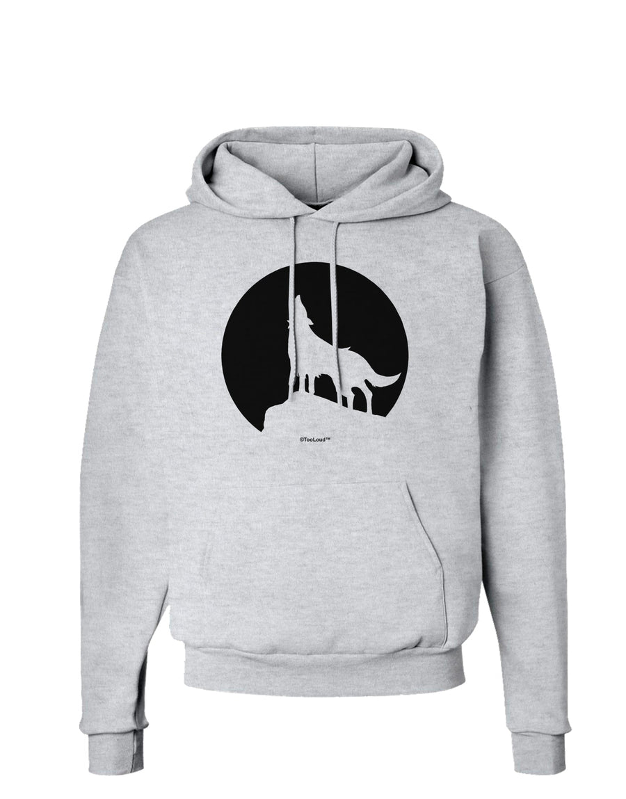 Wolf Howling at the Moon - Design #1 Hoodie Sweatshirt by TooLoud-Hoodie-TooLoud-White-Small-Davson Sales