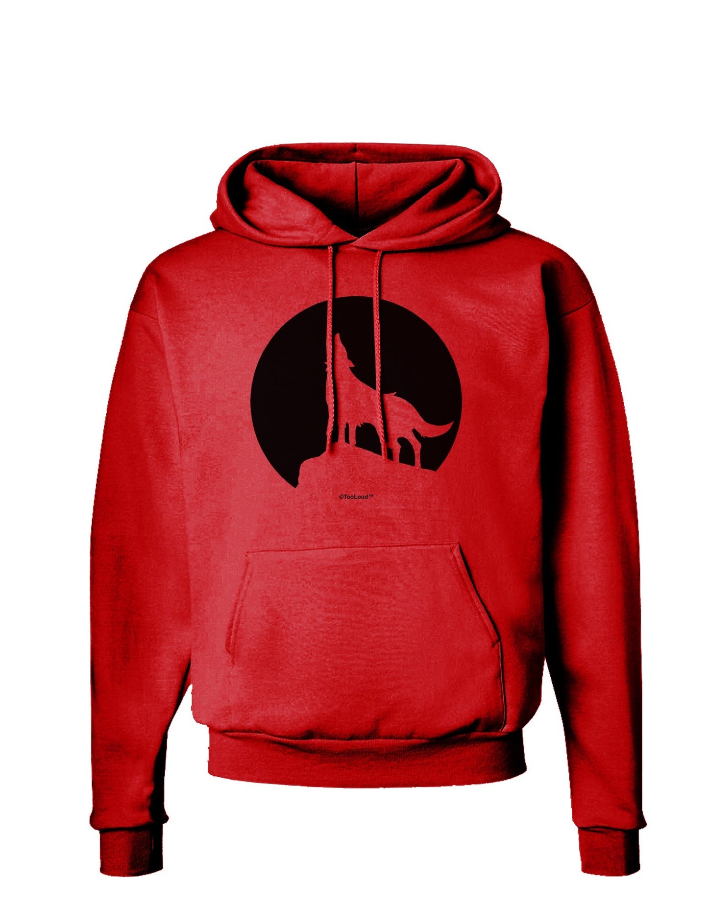 Wolf Howling at the Moon - Design #1 Hoodie Sweatshirt by TooLoud-Hoodie-TooLoud-Red-Small-Davson Sales