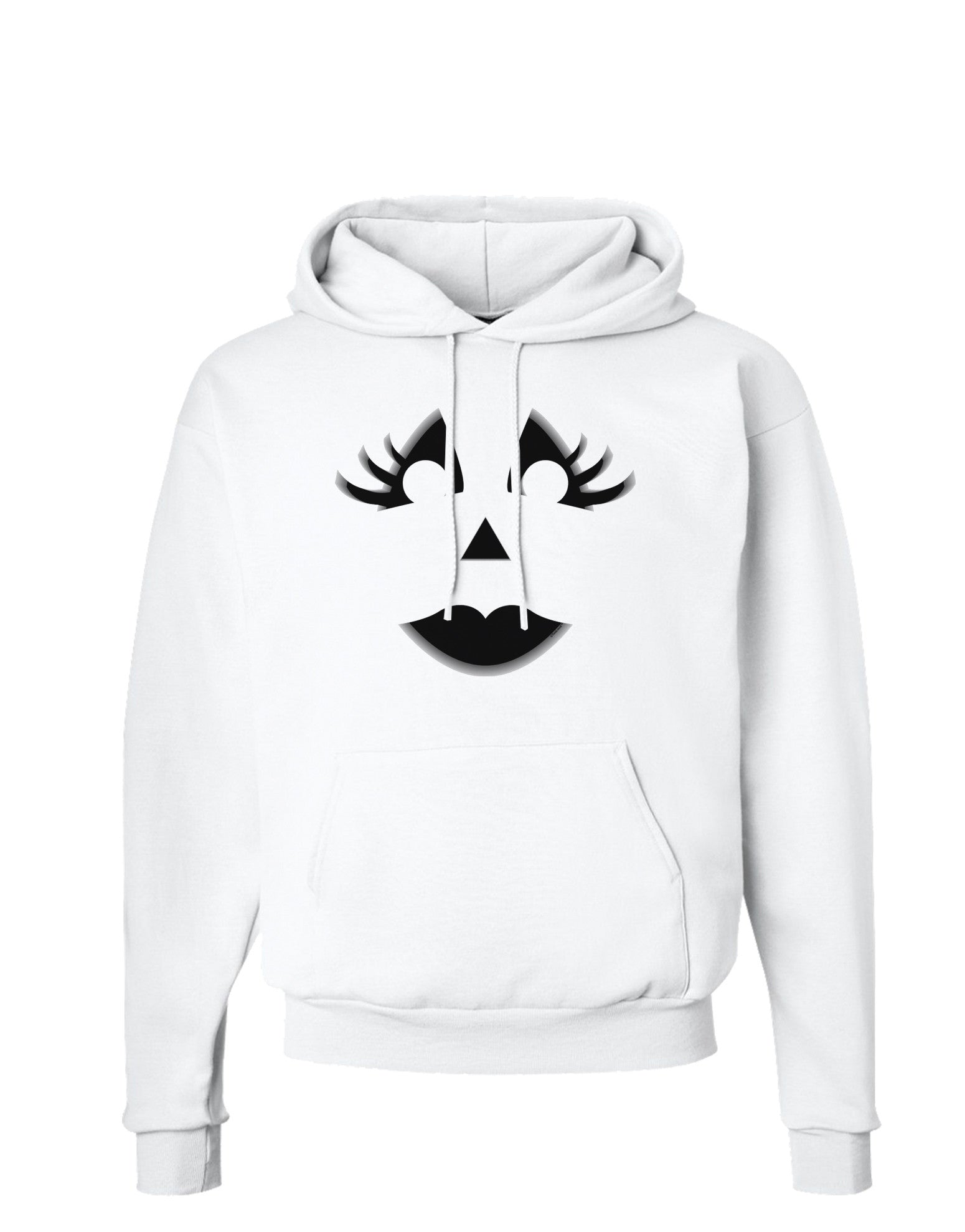 Woman Jack O Lantern Pumpkin Face Hoodie Sweatshirt-Hoodie-TooLoud-White-Small-Davson Sales