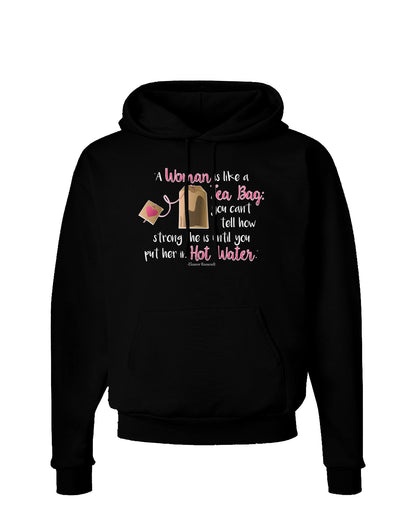 Woman Like A Tea Bag Eleanor R Dark Hoodie Sweatshirt-Hoodie-TooLoud-Black-Small-Davson Sales