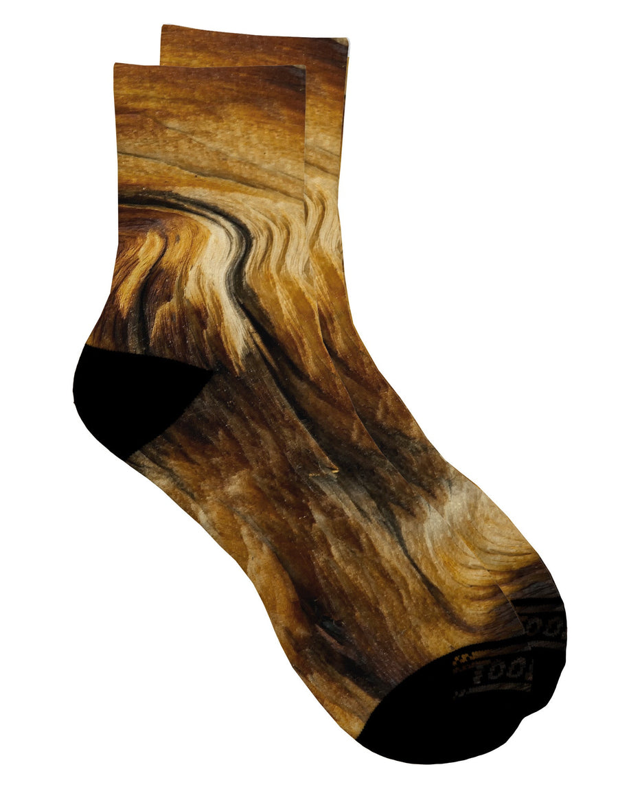 Wood Texture All Over Print Adult Short Socks - TooLoud-Socks-TooLoud-White-Ladies-4-6-Davson Sales