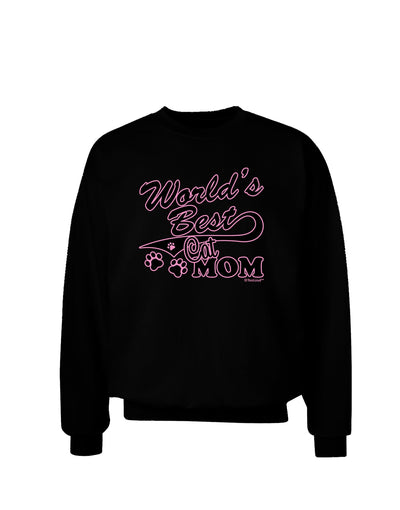 World's Best Cat Mom Adult Dark Sweatshirt by TooLoud-Sweatshirts-TooLoud-Black-Small-Davson Sales