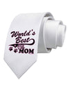 World's Best Cat Mom Printed White Necktie by TooLoud