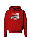 World's Best Mom - Heart Banner Design Dark Hoodie Sweatshirt by TooLoud-Hoodie-TooLoud-Red-Small-Davson Sales