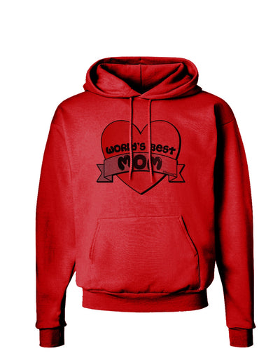 World's Best Mom - Heart Banner Design Hoodie Sweatshirt by TooLoud-Hoodie-TooLoud-Red-Small-Davson Sales