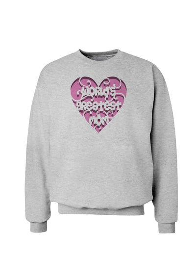 World's Greatest Mom Heart Sweatshirt-Sweatshirts-TooLoud-AshGray-Small-Davson Sales