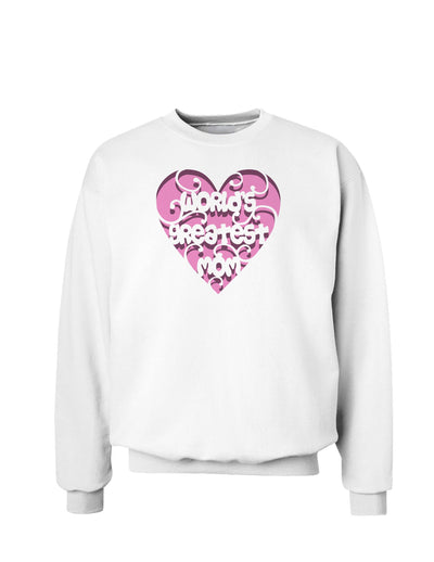 World's Greatest Mom Heart Sweatshirt-Sweatshirts-TooLoud-White-Small-Davson Sales