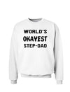 World's Okayest Step-Dad Sweatshirt-Sweatshirts-TooLoud-White-Small-Davson Sales