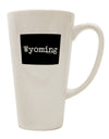 Wyoming State Shaped Conical Latte Coffee Mug - Crafted for the Discerning Coffee Enthusiast TooLoud-Conical Latte Mug-TooLoud-White-Davson Sales