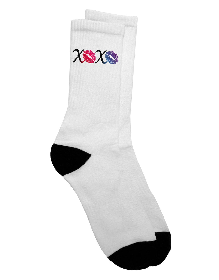 XOXO Kisses Adult Crew Socks - A Must-Have Addition to Your Wardrobe for Ultimate Comfort and Style - TooLoud-Socks-TooLoud-White-Ladies-4-6-Davson Sales