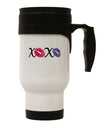 XOXO Kisses Stainless Steel 14oz Travel Mug-Travel Mugs-TooLoud-White-Davson Sales