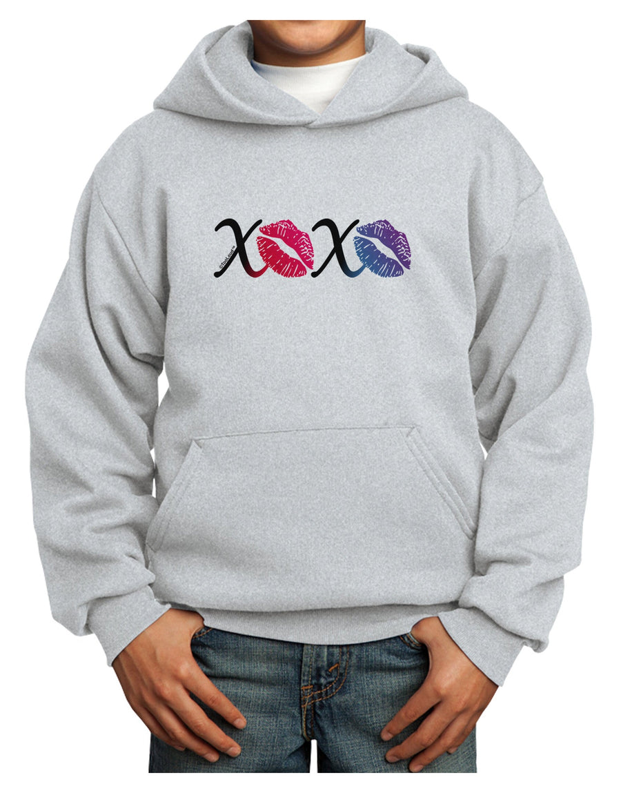 XOXO Kisses Youth Hoodie Pullover Sweatshirt-Youth Hoodie-TooLoud-White-XS-Davson Sales