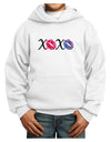 XOXO Kisses Youth Hoodie Pullover Sweatshirt-Youth Hoodie-TooLoud-White-XS-Davson Sales