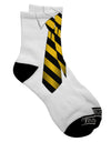 Yellow and Black AOP Adult Short Socks with Wizard Uniform Design - TooLoud-Socks-TooLoud-White-Ladies-4-6-Davson Sales
