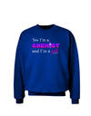 Yes I am a Chemist Girl Adult Dark Sweatshirt-Sweatshirts-TooLoud-Deep-Royal-Blue-Small-Davson Sales