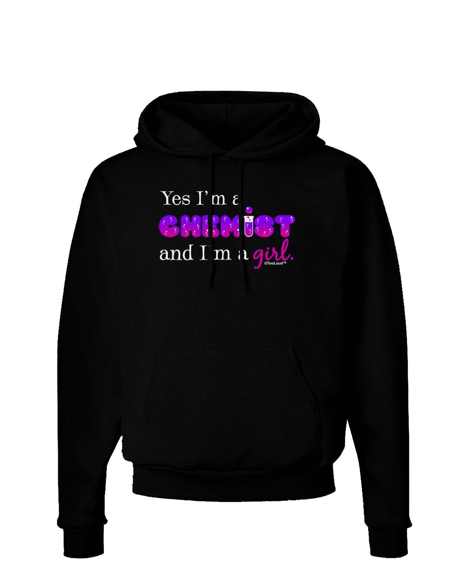 Yes I am a Chemist Girl Dark Hoodie Sweatshirt-Hoodie-TooLoud-Black-Small-Davson Sales