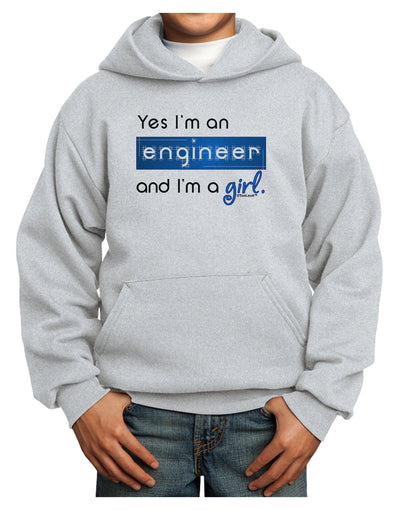 Yes I am a Engineer Girl Youth Hoodie Pullover Sweatshirt-Youth Hoodie-TooLoud-Ash-XS-Davson Sales