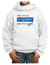 Yes I am a Engineer Girl Youth Hoodie Pullover Sweatshirt-Youth Hoodie-TooLoud-White-XS-Davson Sales