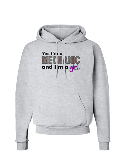 Yes I am a Mechanic Girl Hoodie Sweatshirt-Hoodie-TooLoud-AshGray-Small-Davson Sales