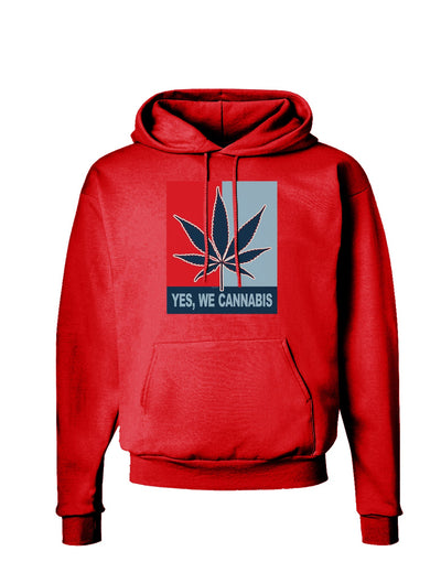 Yes We Cannabis - Marijuana Leaf Dark Hoodie Sweatshirt-Hoodie-TooLoud-Red-Small-Davson Sales