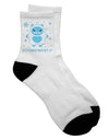 Yeti Abominable Snowman Adult Short Socks - - Perfect for the Christmas Season - TooLoud-Socks-TooLoud-White-Ladies-4-6-Davson Sales
