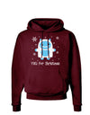 Yeti (Ready) for Christmas - Abominable Snowman Dark Hoodie Sweatshirt-Hoodie-TooLoud-Maroon-Small-Davson Sales