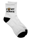 Yorkie Lover's Adult Short Socks - Exclusively by TooLoud-Socks-TooLoud-White-Ladies-4-6-Davson Sales