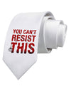 You Can't Resist This Printed White Necktie