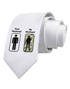 Your Husband My Husband Printed White Necktie