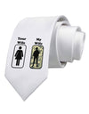 Your Wife My Wife Military Printed White Necktie