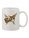 ZAP Onomatopoeia Printed 11 oz Coffee Mug - Expertly Crafted Drinkware TooLoud-11 OZ Coffee Mug-TooLoud-White-Davson Sales