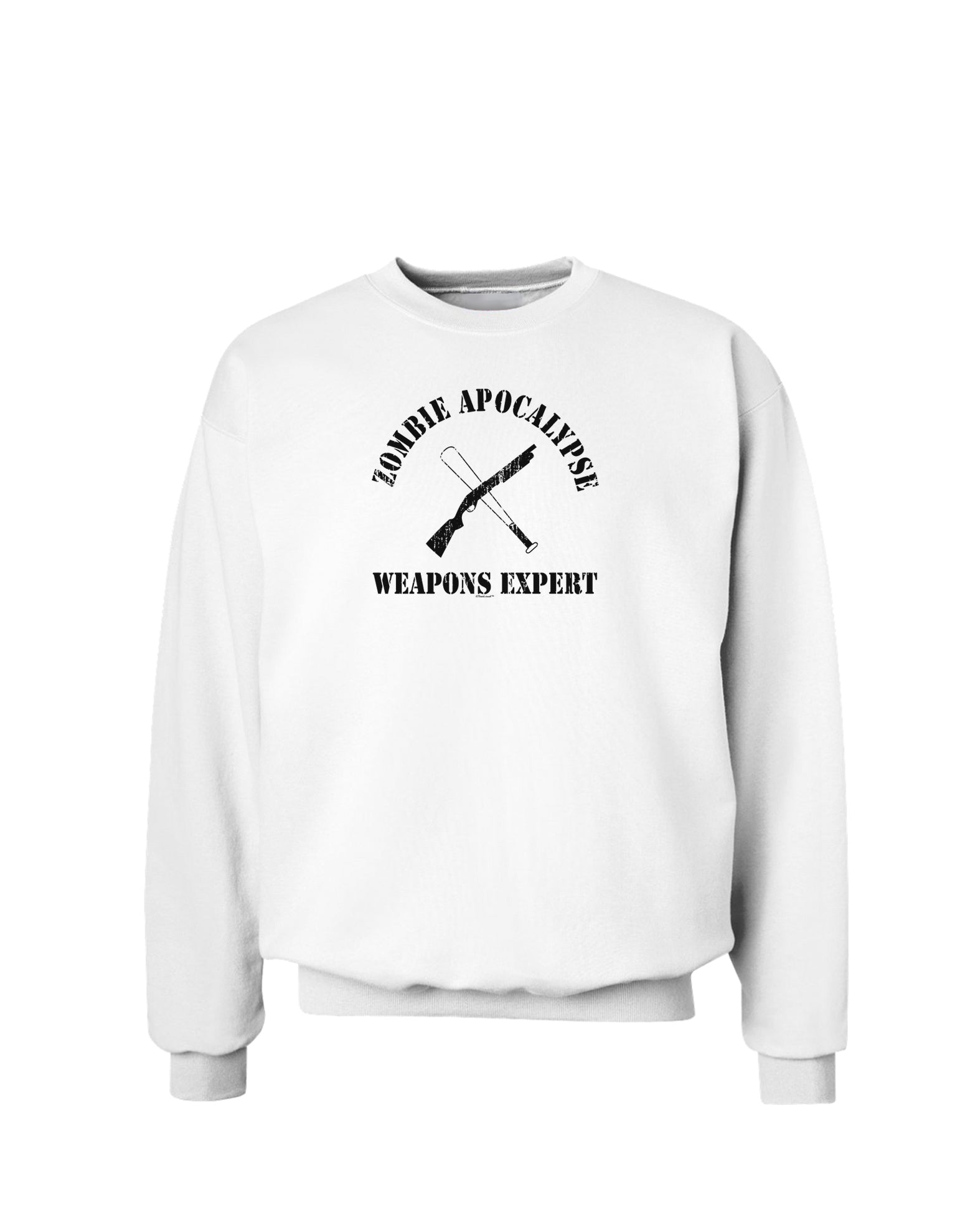 Zombie Apocalypse Group Weapons Expert Sweatshirt-Sweatshirts-TooLoud-White-Small-Davson Sales