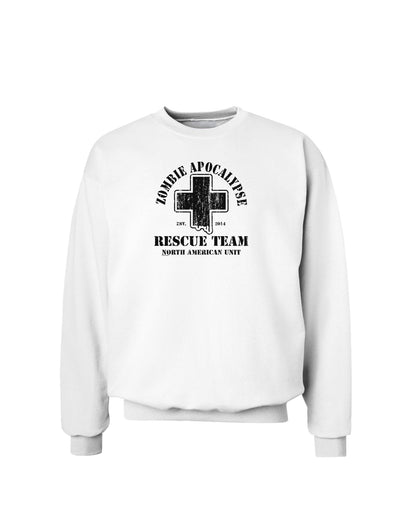 Zombie Apocalypse Rescue Team NA Unit Sweatshirt-Sweatshirts-TooLoud-White-Small-Davson Sales