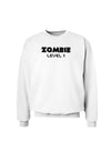 Zombie Level 1 - Funny - Halloween Sweatshirt-Sweatshirts-TooLoud-White-Small-Davson Sales