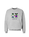 Zombie Love Couple Halloween Sweatshirt-Sweatshirts-TooLoud-AshGray-Small-Davson Sales