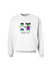 Zombie Love Couple Halloween Sweatshirt-Sweatshirts-TooLoud-White-Small-Davson Sales