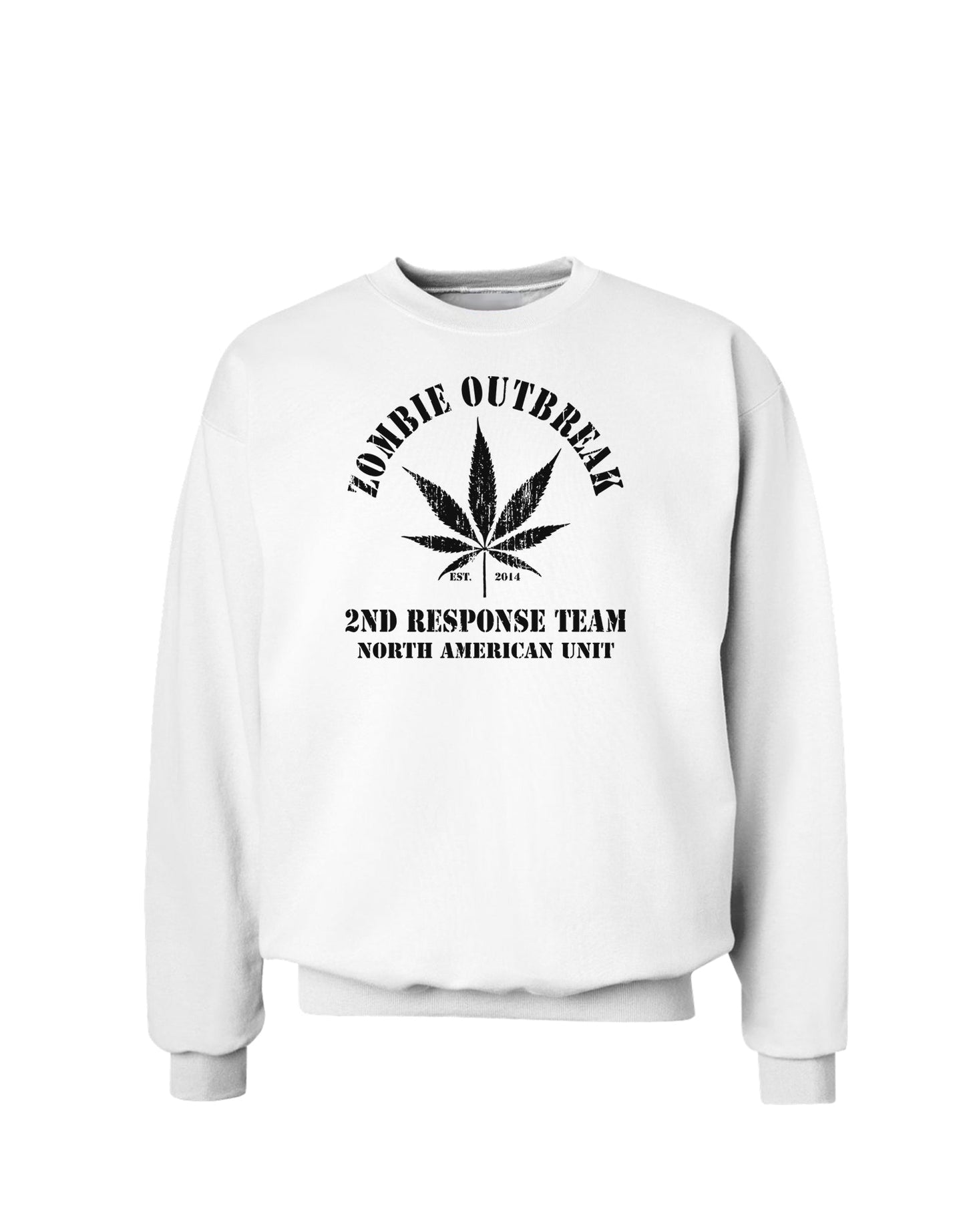 Zombie Outbreak 2nd Response Team Sweatshirt-Sweatshirts-TooLoud-White-Small-Davson Sales