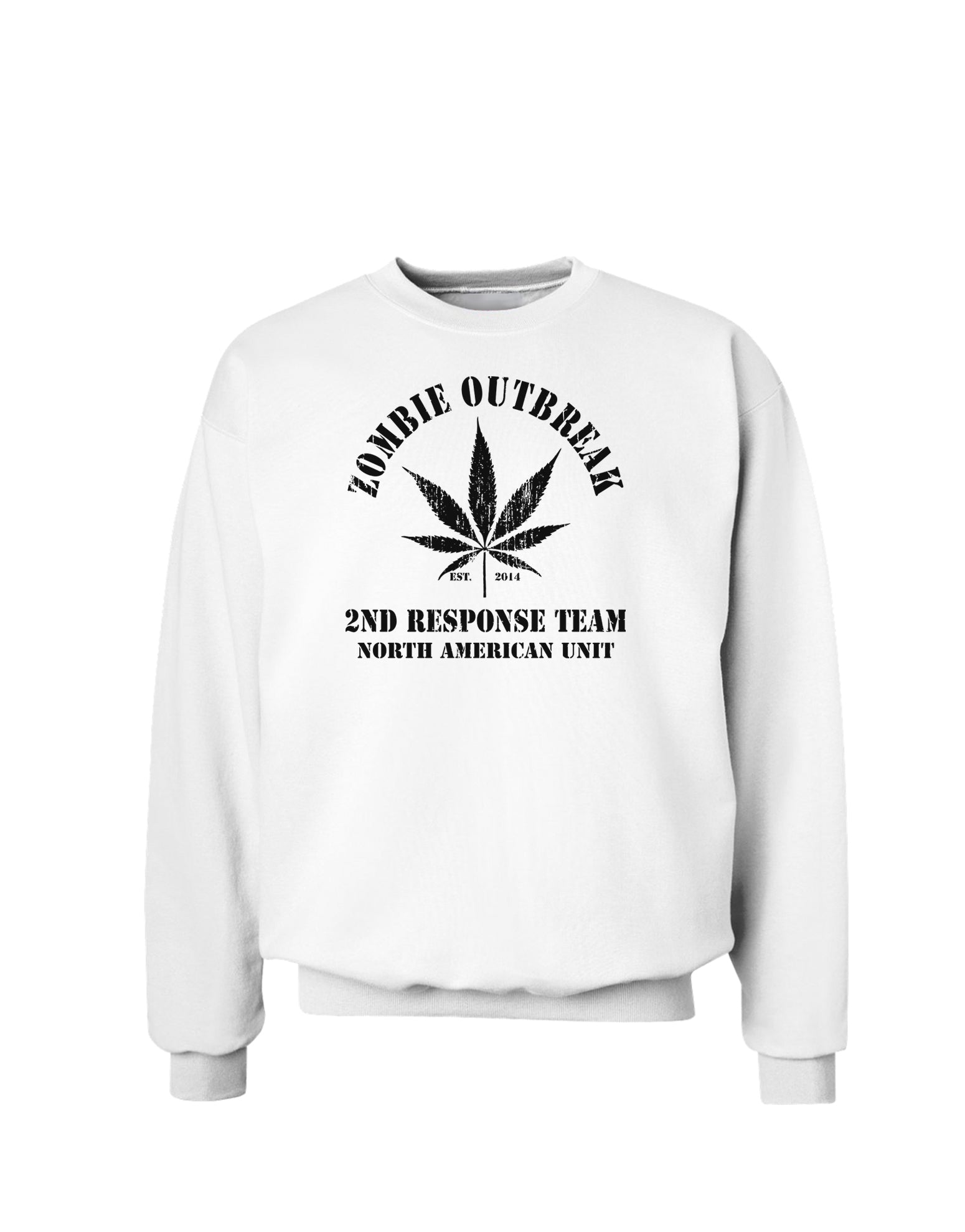 Zombie Outbreak 2nd Response Team Sweatshirt-Sweatshirts-TooLoud-White-Small-Davson Sales