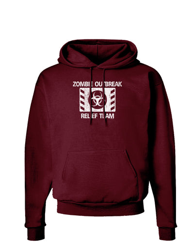 Zombie Outbreak Relief Team Biohazard Dark Hoodie Sweatshirt-Hoodie-TooLoud-Maroon-Small-Davson Sales