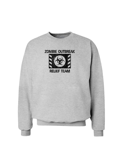 Zombie Outbreak Relief Team Biohazard Sweatshirt-Sweatshirts-TooLoud-AshGray-Small-Davson Sales