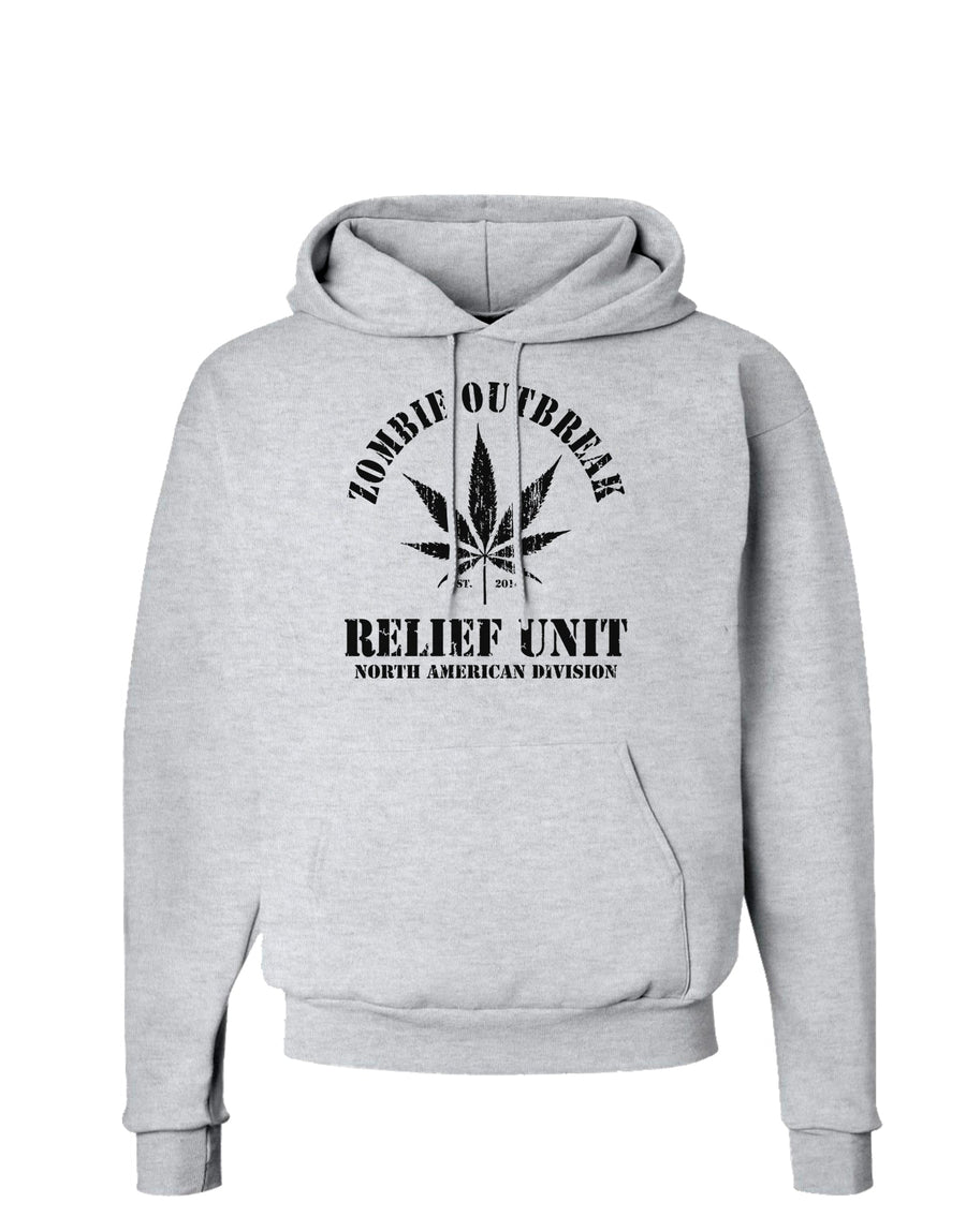 Zombie Outbreak Relief Unit - Marijuana Hoodie Sweatshirt-Hoodie-TooLoud-White-Small-Davson Sales