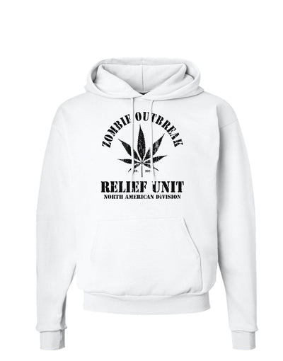 Zombie Outbreak Relief Unit - Marijuana Hoodie Sweatshirt-Hoodie-TooLoud-White-Small-Davson Sales