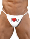 I Heart U Mens Sexy G-String Underwear-TooLoud-White-Small/Medium-Davson Sales