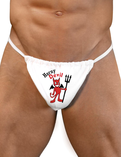 Horny Devil - Mens Sexy White G-String Underwear-TooLoud-White-Small/Medium-Davson Sales