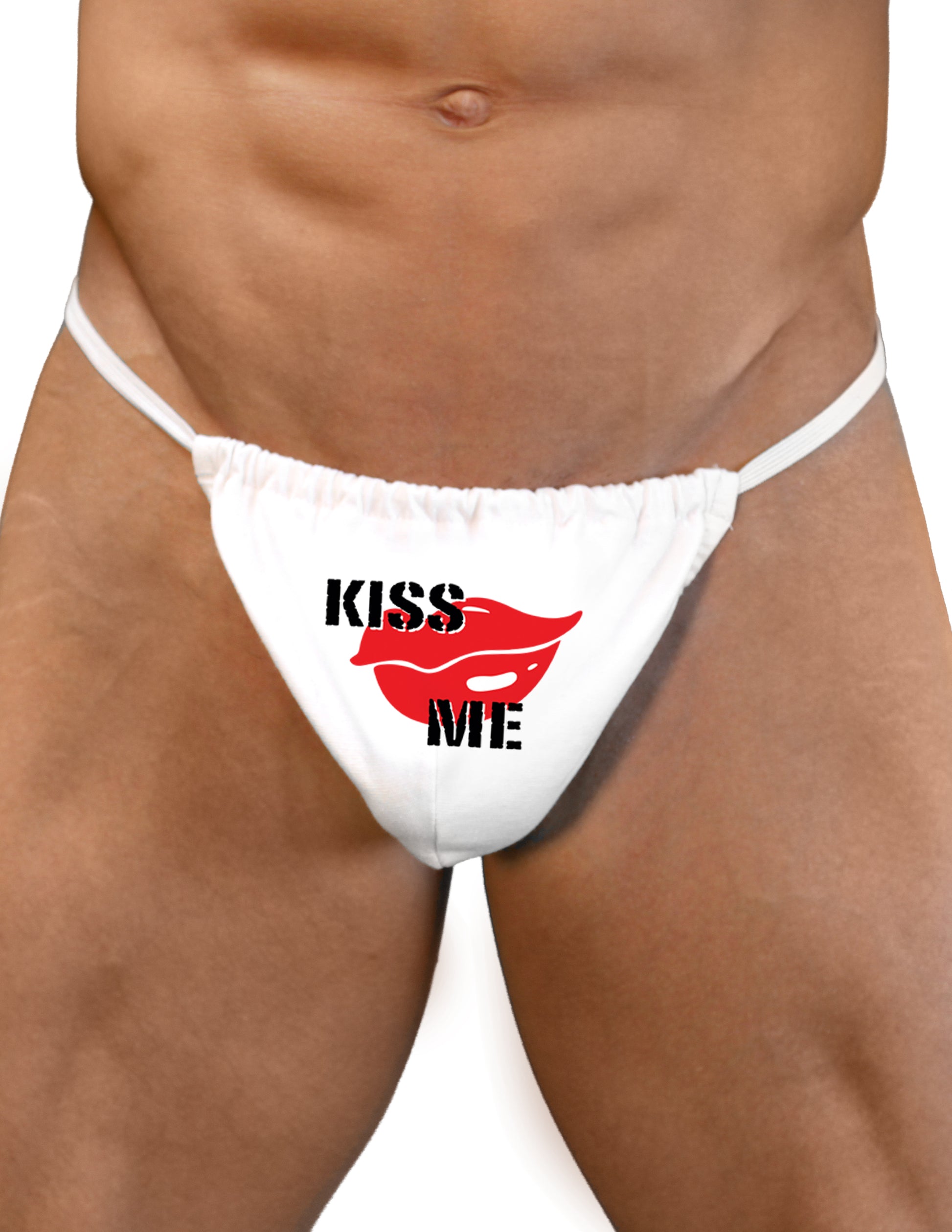 Kiss Me Mens Sexy G-String Underwear-TooLoud-White-Small/Medium-Davson Sales