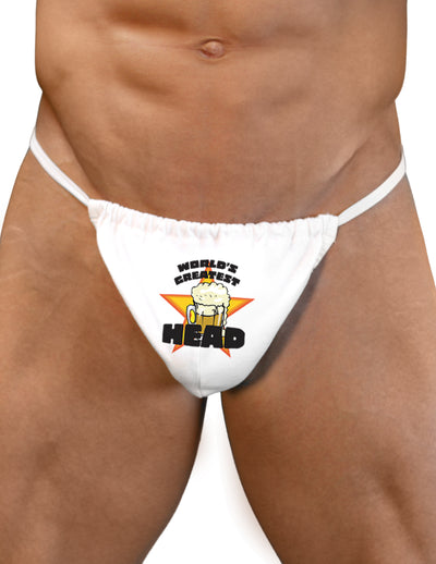 Funny Sexy and Romantic G-String Underwear for Men - Choose Your Design-TooLoud-World's Greatest Head-Small/Medium-Davson Sales