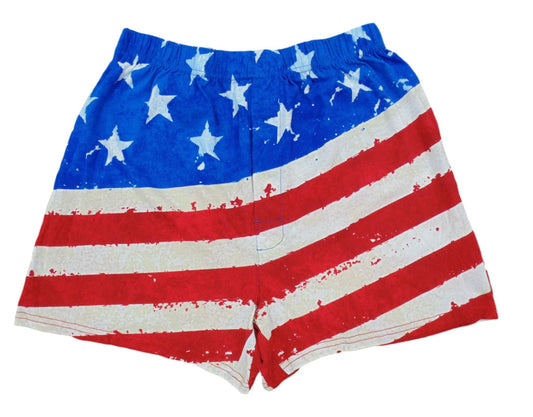 American Flag Vintage Boxer-Boxer Shorts-Briefly Stated-USA-Flag-Small-Davson Sales