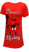 Disney's Mickey Mouse Classic Women's Night Shirt P-Night Shirt-Briefly Stated-Red-One-Size-Davson Sales