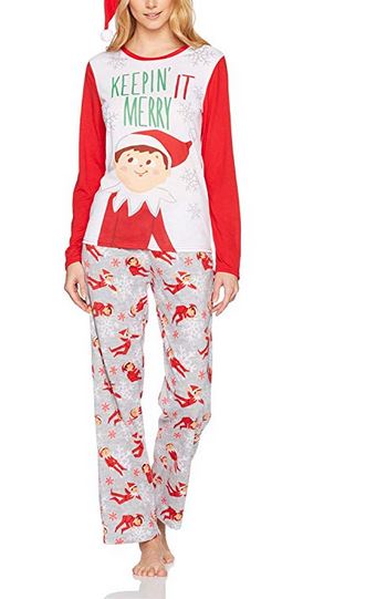 Elf on a Shelf Mom Pajama set for Women 2pc-Pajamas-Briefly Stated-Small-Davson Sales