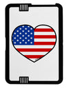 American Flag Heart Design Black Jazz Kindle Fire HD Cover by TooLoud-TooLoud-Black-White-Davson Sales